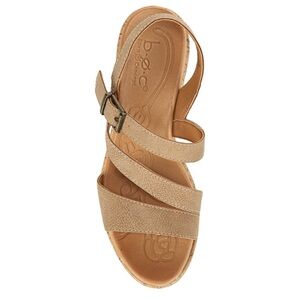 b.o.c. Beige Schirra Strappy Wedge Sandals